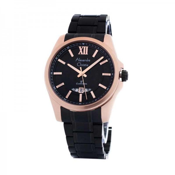 Alexandre Christie AC 8473 Rosegold Black Man MDBBRBA